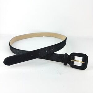 NEW Lake Shore Drive XL Genuine Pony Hair Western Black Leather Women's Belt